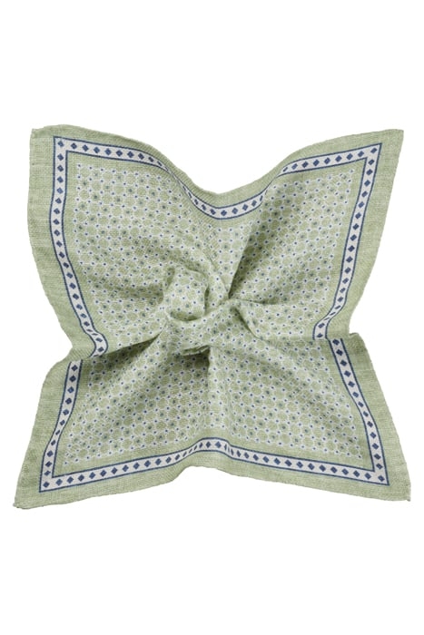 GREEN GRAPHIC POCKET SQUARE 1
