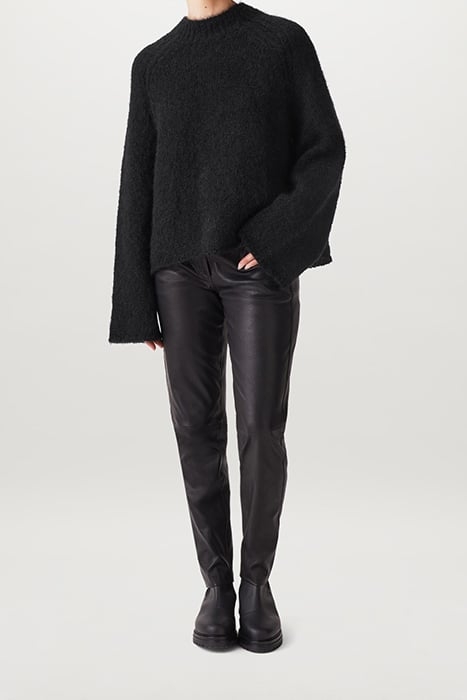 MAULDEN MOCK NECK JUMPER BLACK 1