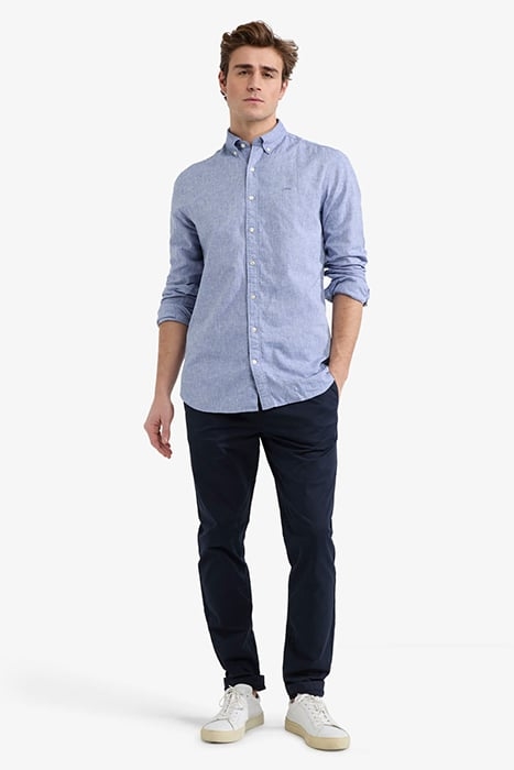 COTTON LINEN SHIRT VINTAGE BLUE 2