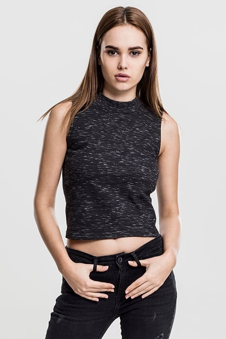 LADIES SPACE DYE TOP BLK/WHT 1