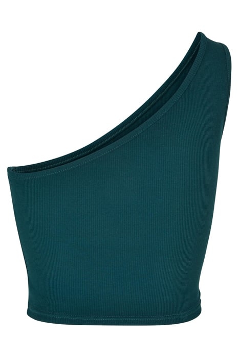 LADIES CROPPED ASYMMETRIC TOP WATERGREEN 5