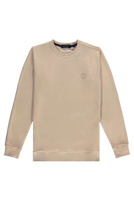 UNISEX LEATHER SWEATER TAUPE 1