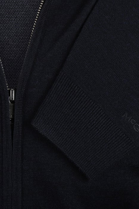 FINE MERINO ZIP THRU CARDIGAN NAVY 7