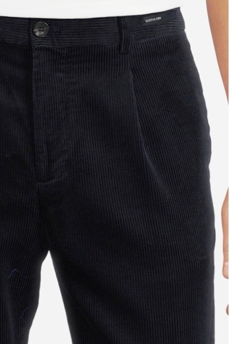 BLAKE - PLEATED CORDUROY PANT WITH FIXED TURN-UP NIGHT 4