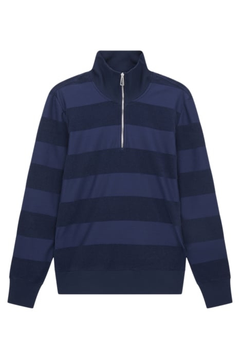 MENS REG FIT HALF ZIP TOP NAVY 1
