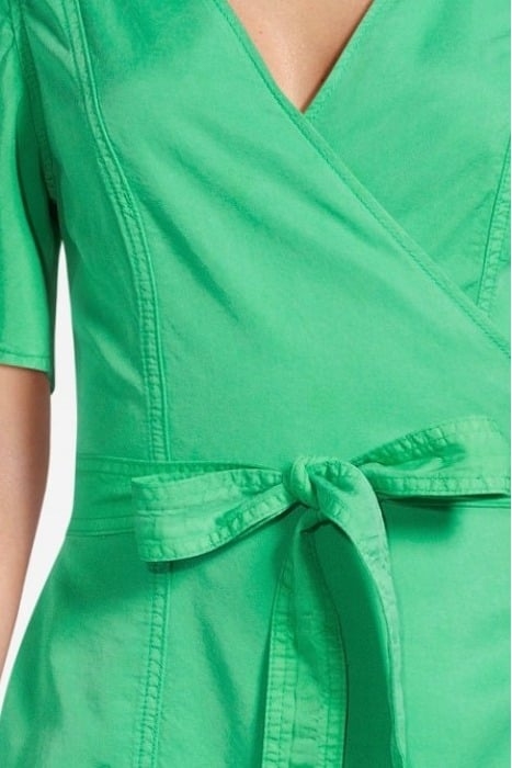 WRAP DRESS BREEZY TENCEL ISLAND GREEN 4