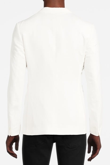 ONE BUTTON PEAK LAPEL JACKET WHITE 2
