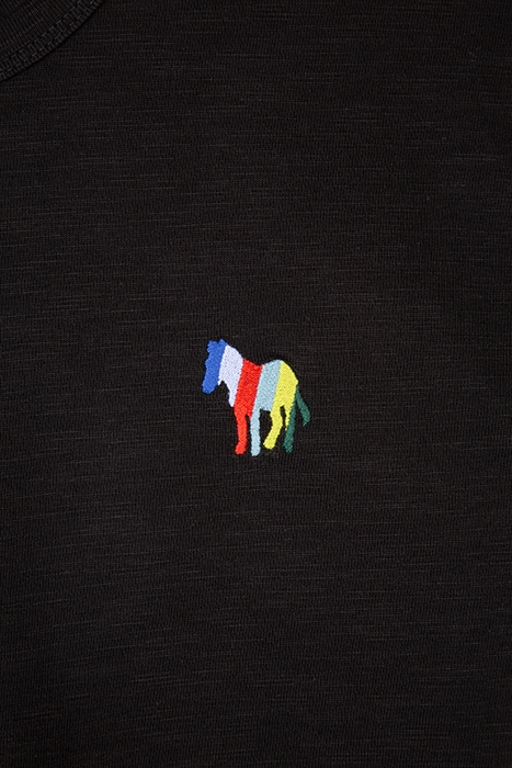 MENS REG FIT SS T-SHIRT ZEB EMB BLACK 2