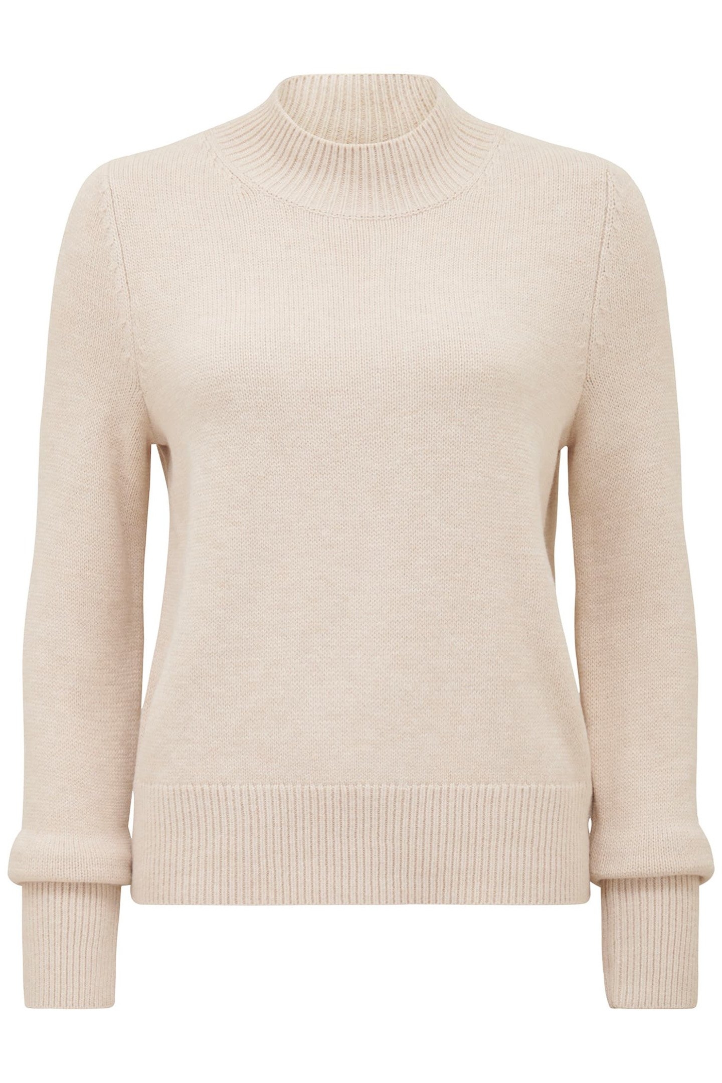 POPPY STAND NECK JUMPER OATMEAL 4
