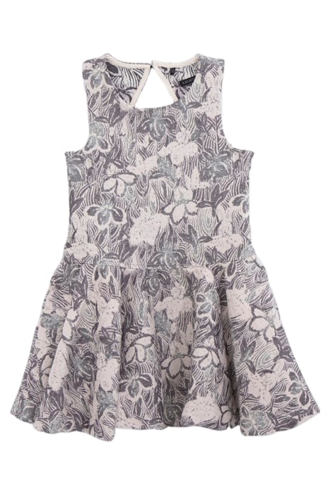 GIRL'S ECRU JACQUARD FLORAL MAXI SKATER DRESS 1