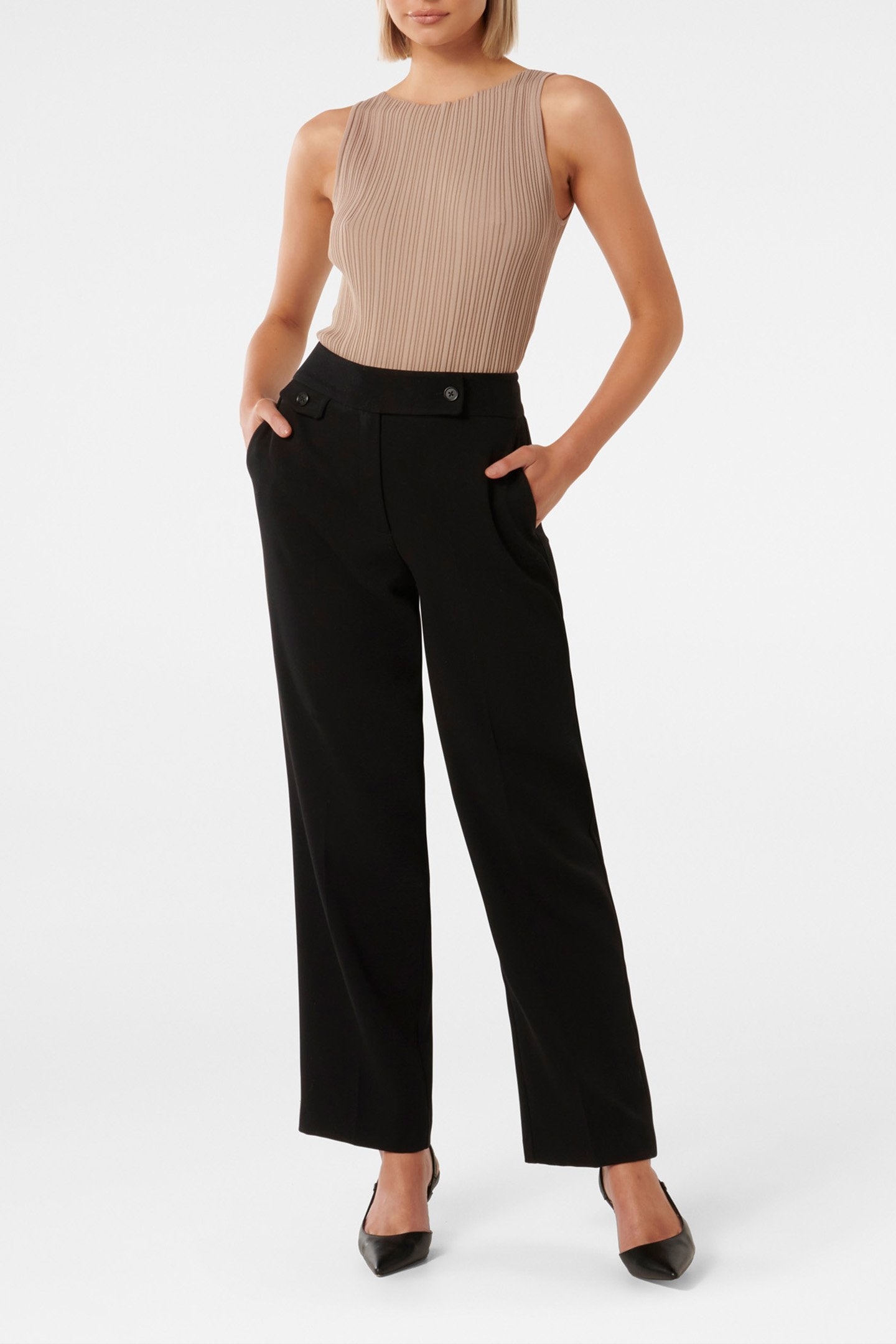 SIMMY STRAIGHT LEG PANTS BLACK 3