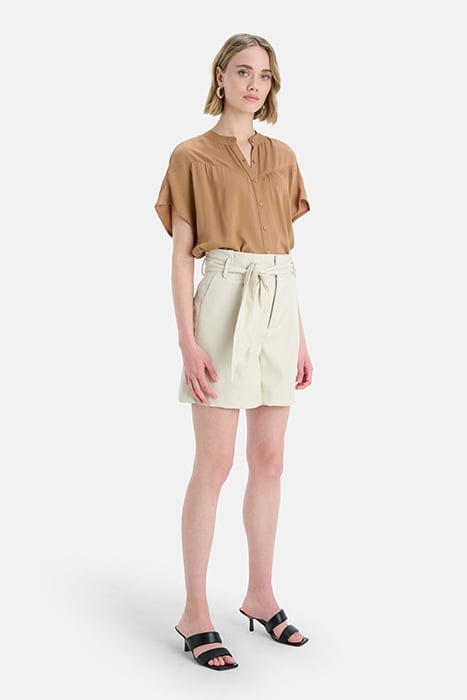 LA-JACCY BUTTON TOP BROWN 2