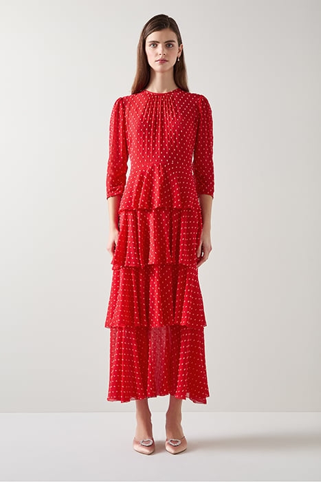 POPPY TIERED MIDI DRESS MULTICOLOR 1