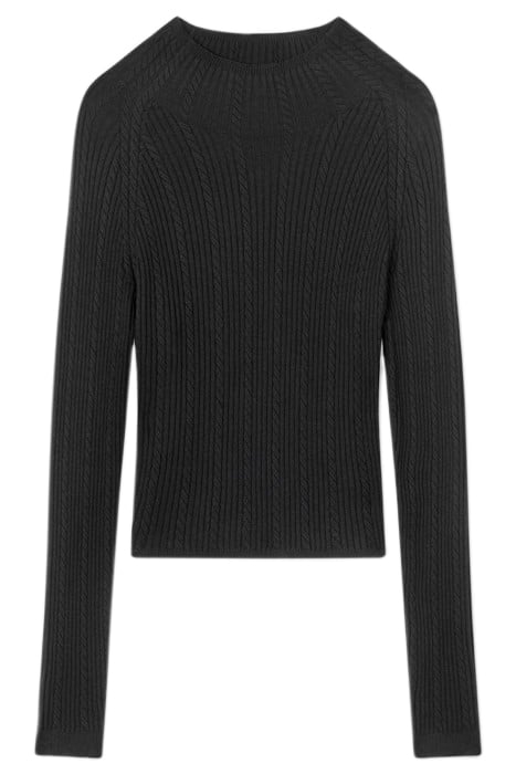 WEST CABLE KNITTED SWEATER BLACK 4
