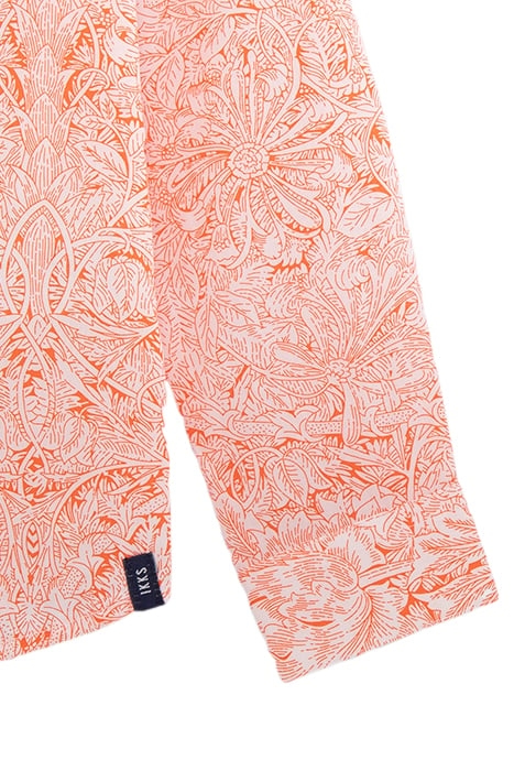 BOYS' ORANGE SHIRT WITH PLANT MOTIF LIBERTY® FABRIC 5