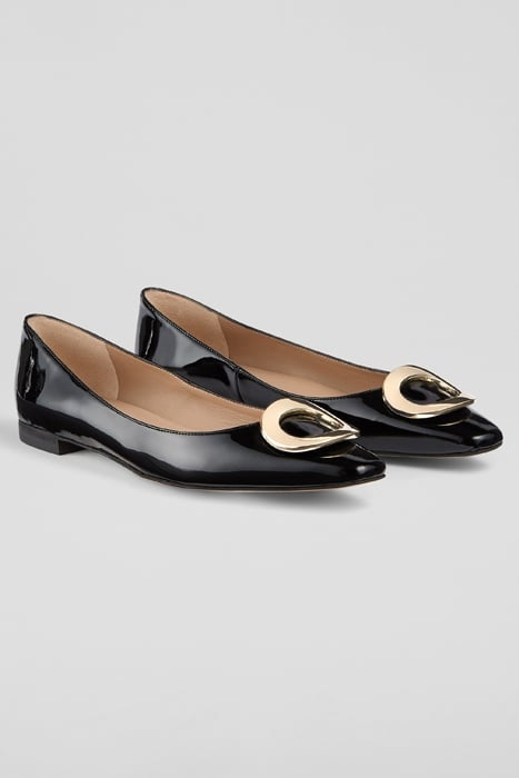 LISETTE POINTED BALLERINA SHOES BLACK 2