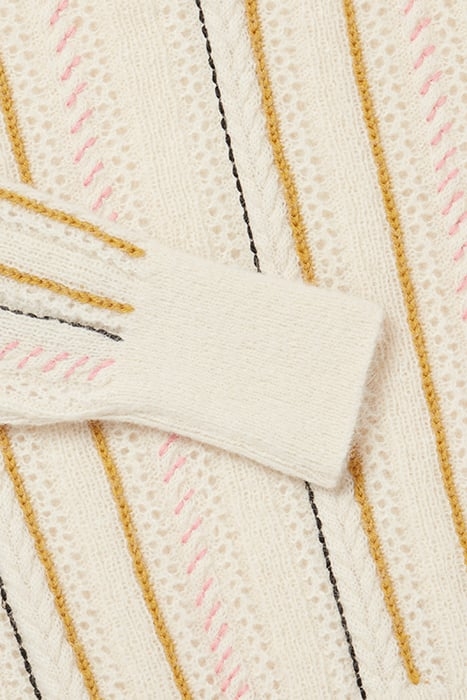 WOMENS KNITTED PULLOVER CREW NECK OFF WHITE 8