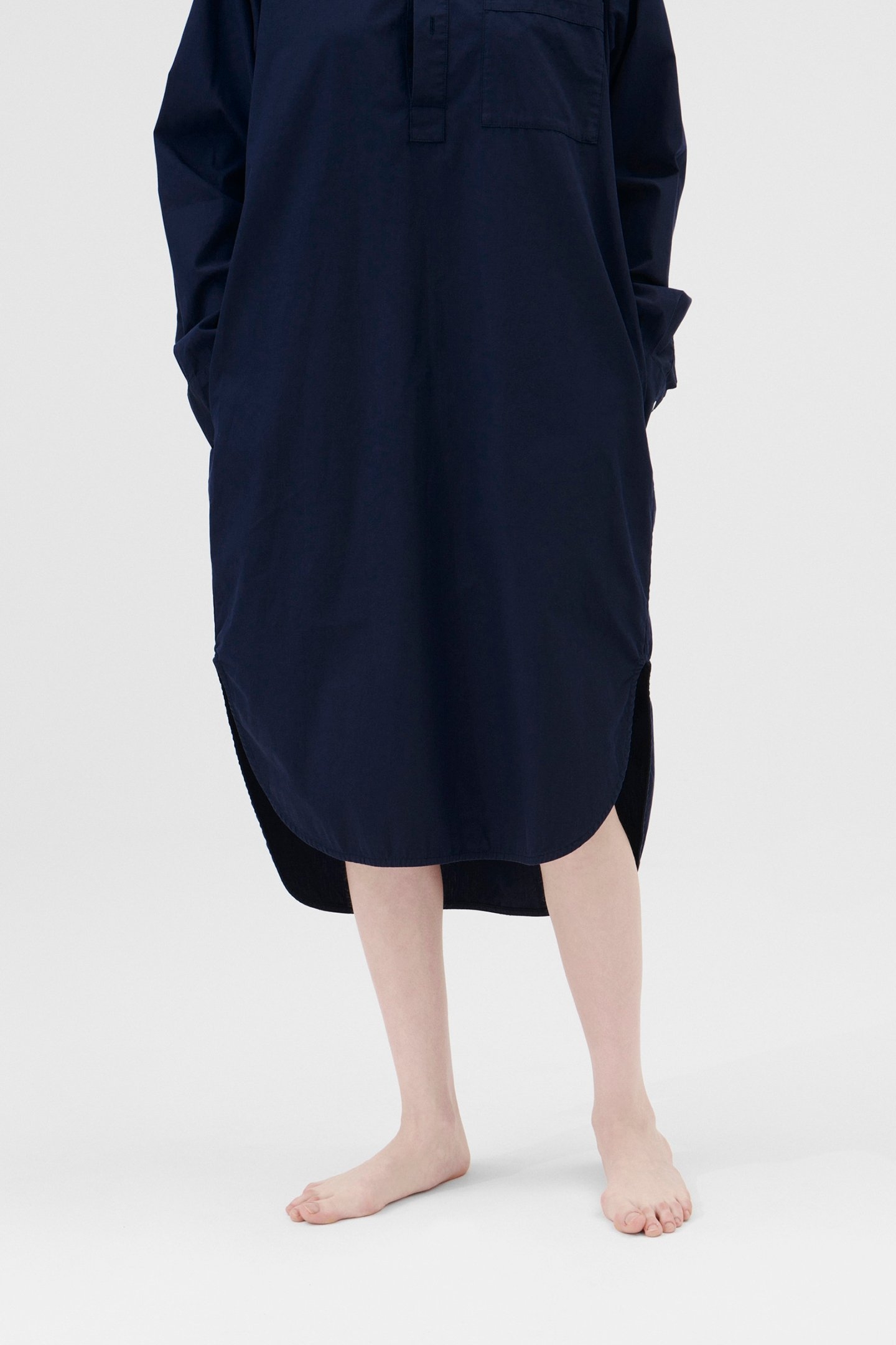 UNISEX POPLIN, NIGHT SHIRT TRUE NAVY 1