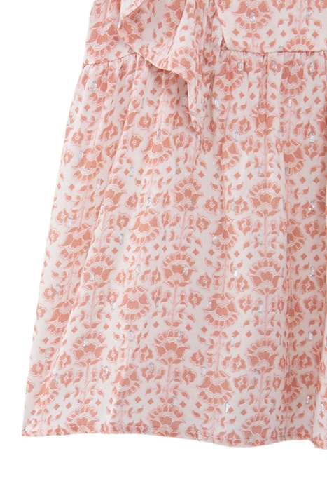 GIRLS’ ECRU BLOUSE, FLOWERY PRINT WITH SILVER THREADS 5