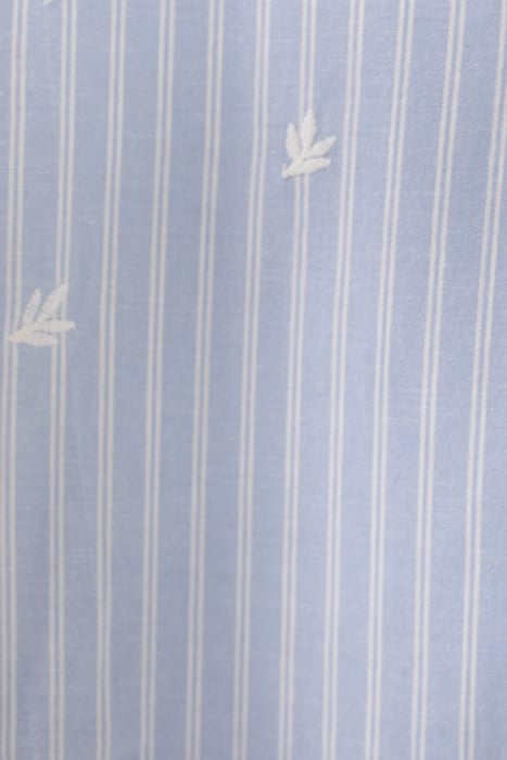 SKY BLUE STRIPED SHIRT DRESS, EMBROIDERED DICKEY 7