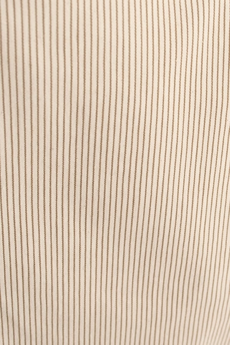 BEIGE FINE-STRIPED WIDE-LEG TROUSERS 8