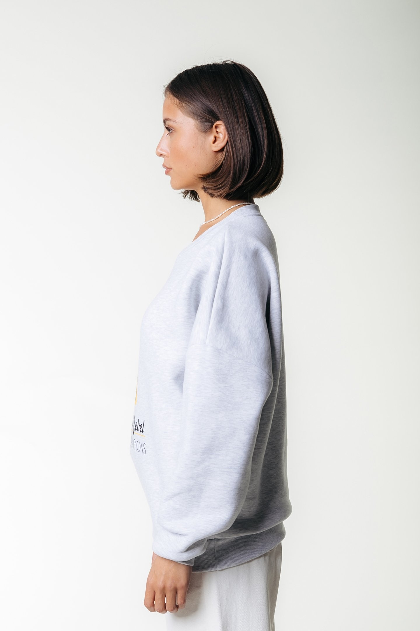 WORLD CHAMPIONS DROPPED SHOULDER SWEAT LIGHT GREY MELANGE 3