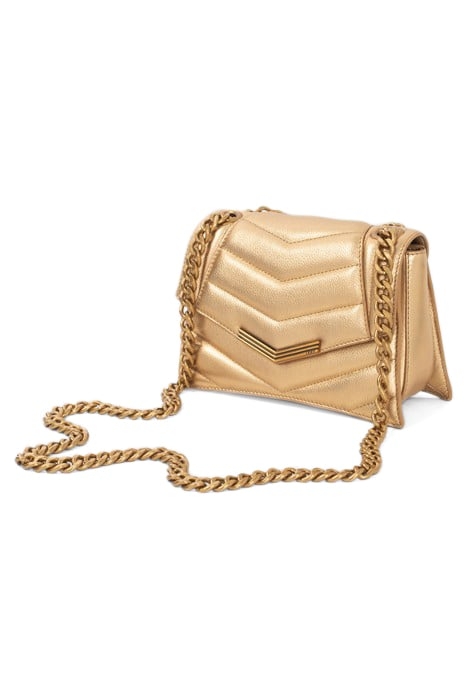 GOLD METALLIC LEATHER THE 1 GLITTER BAG SIZE S 4