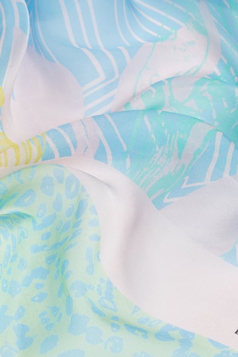 STELLA SILK SCARVE TURQUOISE 2