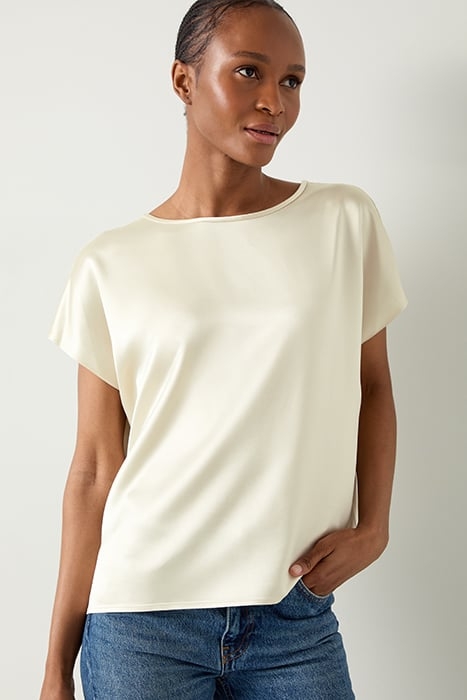 LENA SATIN T-SHIRT ECRU 5
