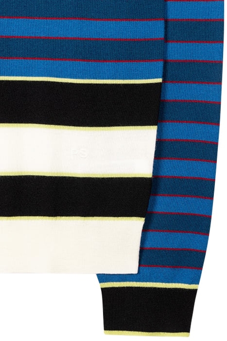 MENS SWEATER CREW NECK PETROL BLUE 6