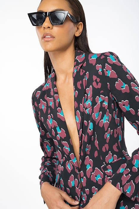 GRIMILDE JAKET BLACK/LIGHT GREEN/BURGUNDY 5