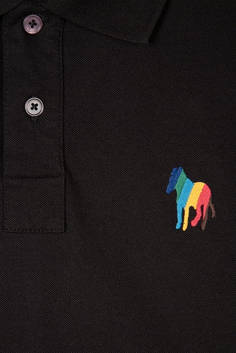 MENS REG FIT POLO ZEB EMB BLACK 6
