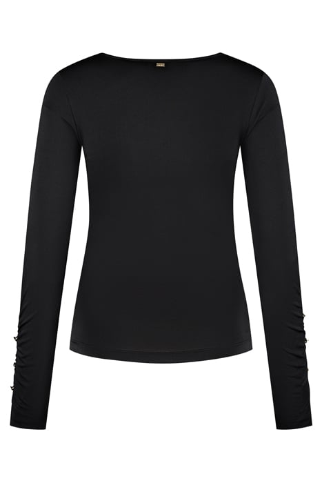 TWIST SHOULDER TOP BLACK 2