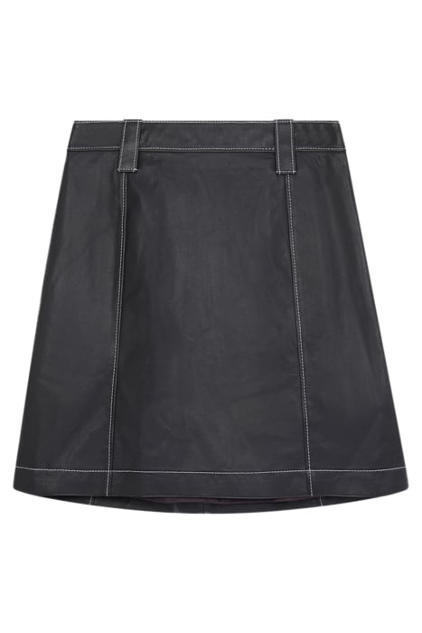 WOMENS SKIRT LEATHER BLACK 4