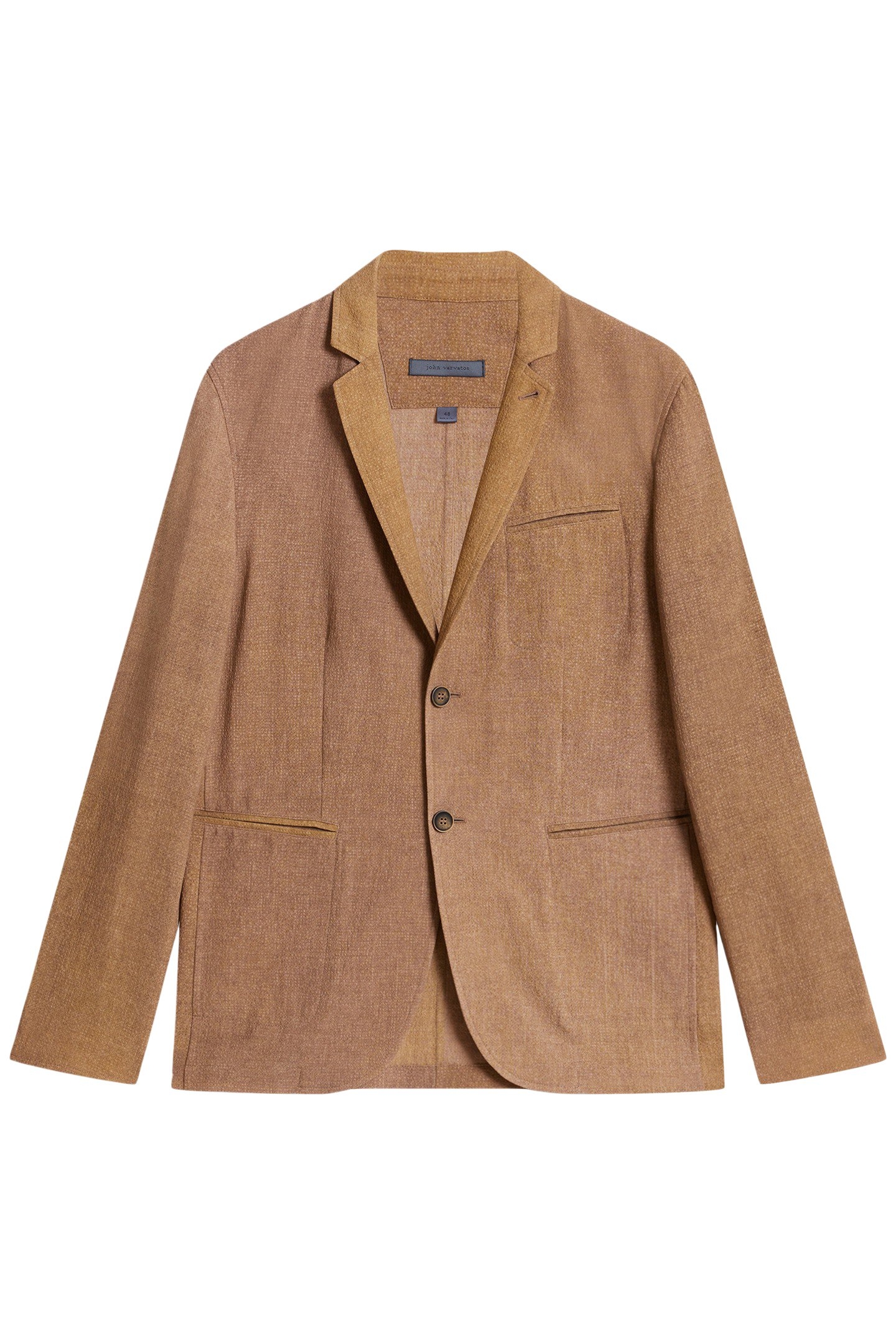 SLIM FIT NOTCH LAPEL JACKET CLAY BROWN 2
