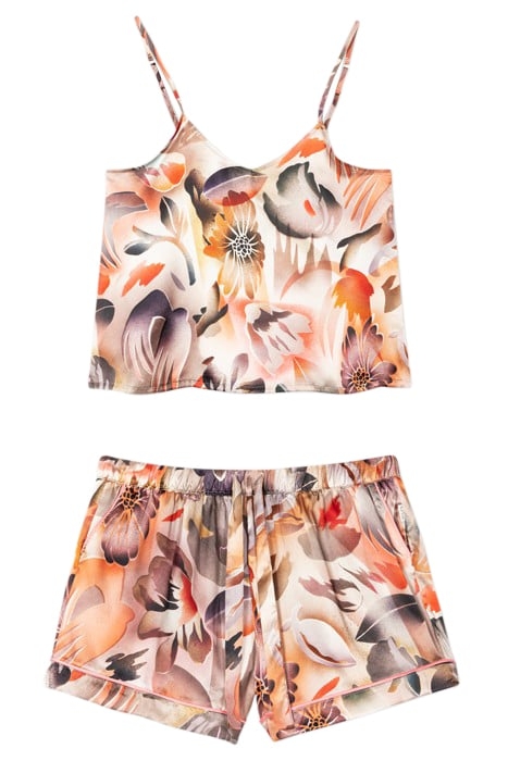 WOMEN PJ CAMI HOT SUMMER CORAL RED 1