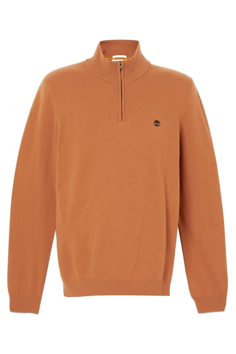 COHAS BROOK MERINO 1/4 ZIP SWEATER ARGAN OIL 4