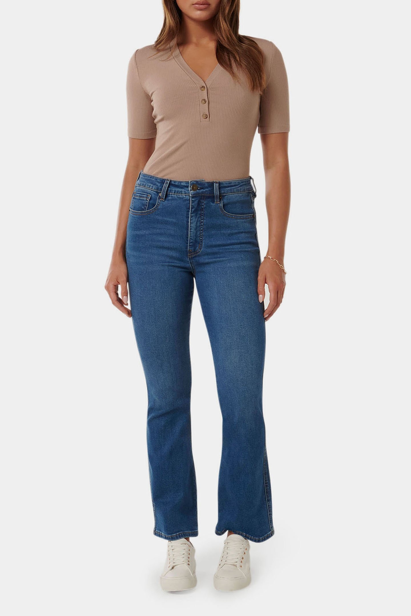 SACHA SKINNY FLARED JEANS MID WASH 3