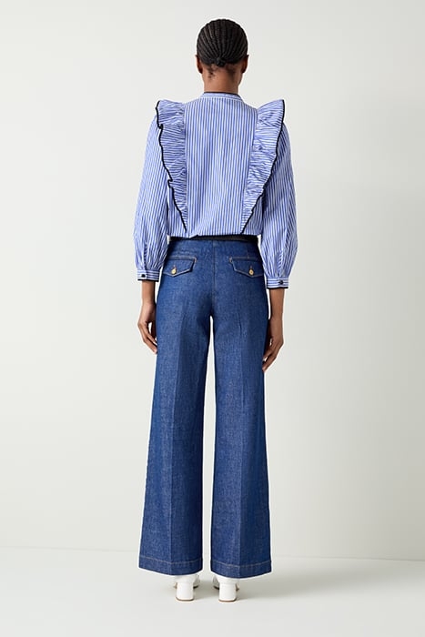 LUCAN SATIN BLOUS NAVY ULTRABLUE 3