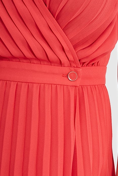 CANDY FLASH PLEATED LONG WRAP DRESS 5