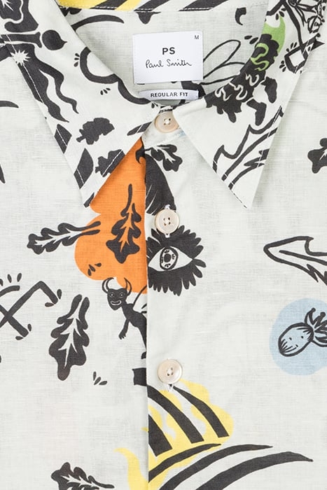 MENS LS REGULAR FIT SHIRT OFF WHITE 2