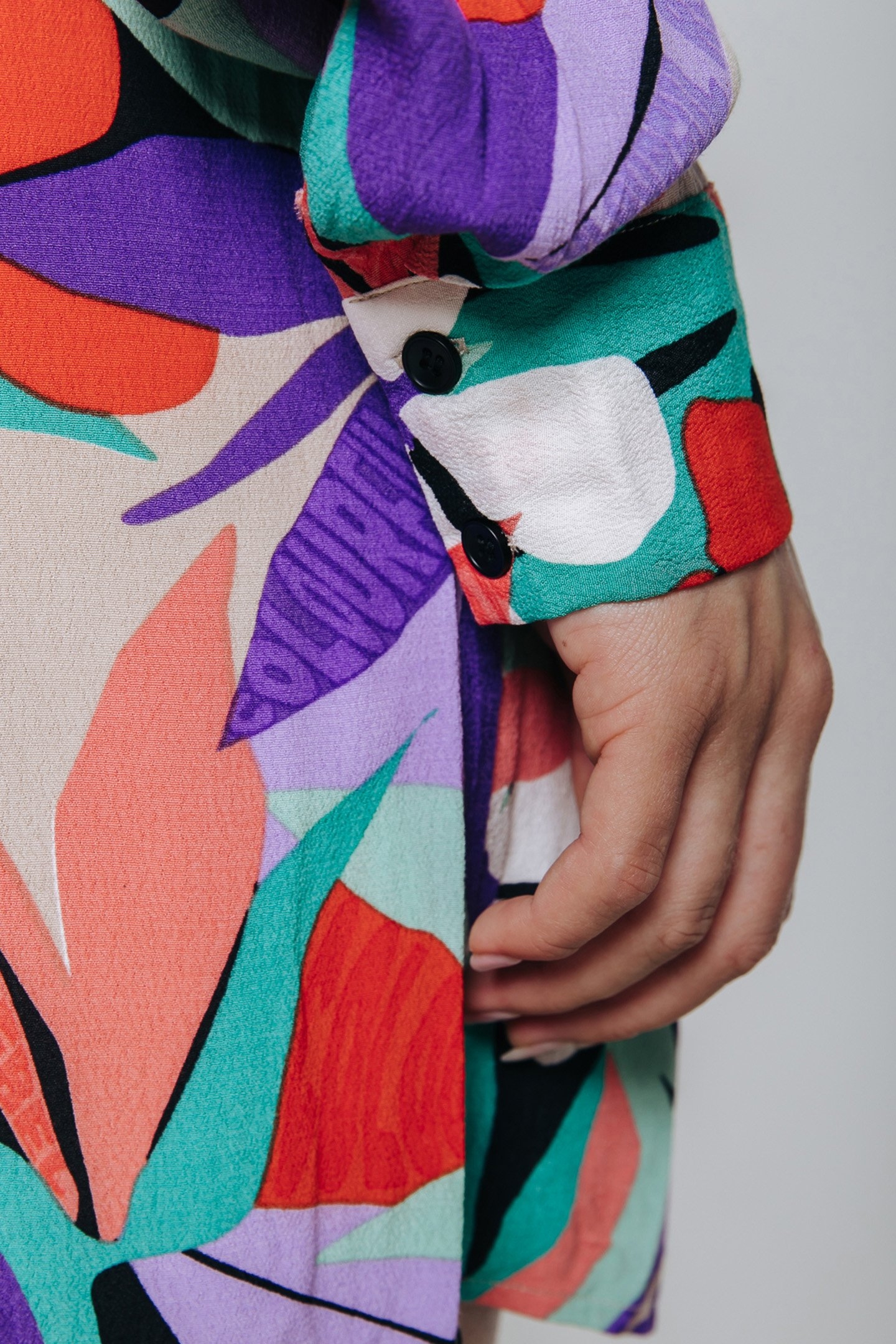 NINA BIG FLOWER MINI SHIRT DRESS MULTICOLOR 4