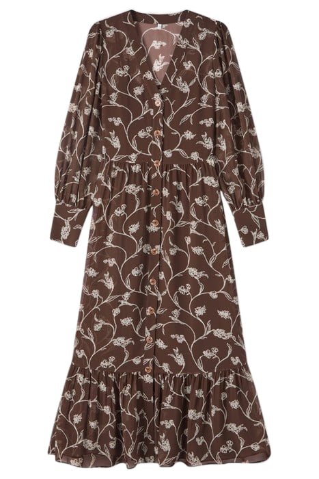 LUCIAN TEIRED SHIRT DRESS BROWN 3