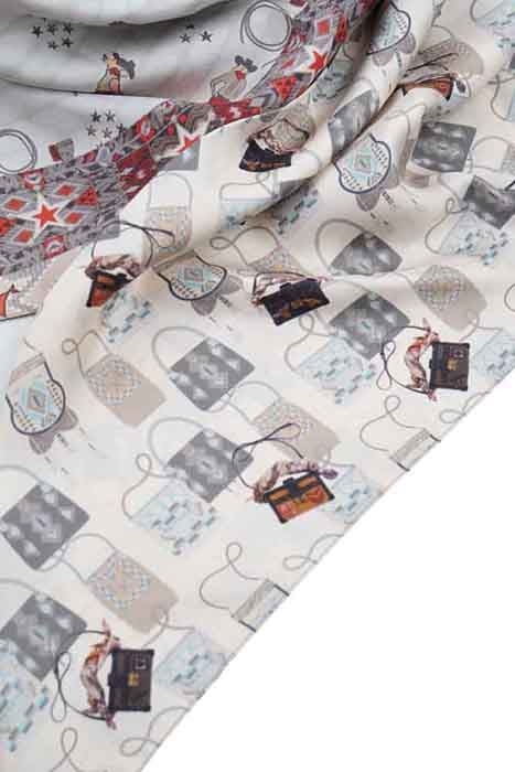 SILK SCARF ST. TROPEZ COUNTRY PINK, RED 3