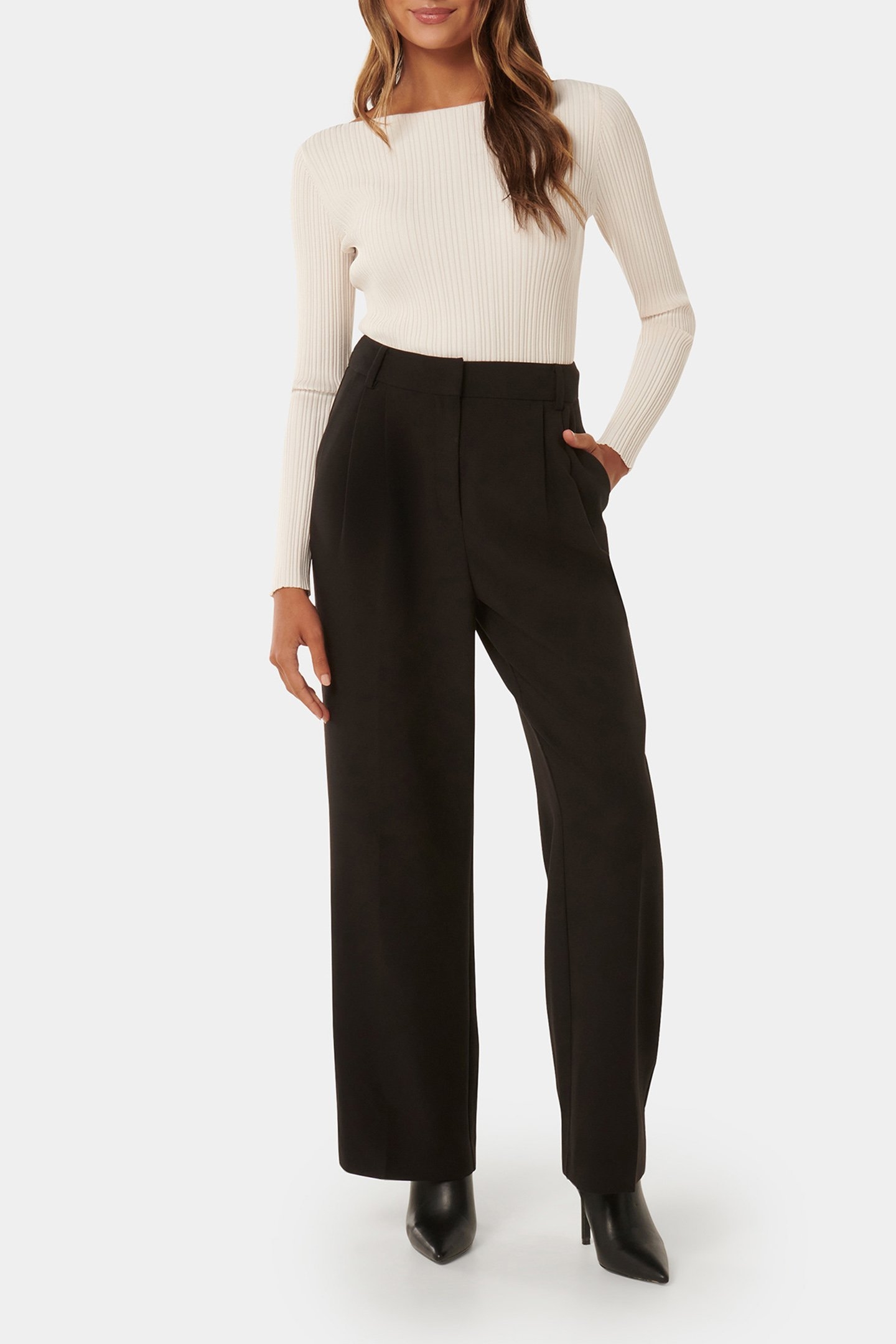 EVIE PETITE LONG SLEEVES KNITTED TOP CREAM 3