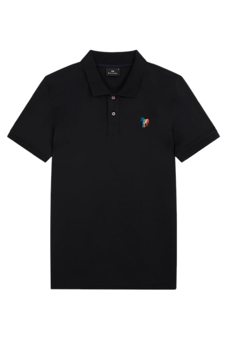 MENS REG FIT POLO ZEB EMB BLACK 4