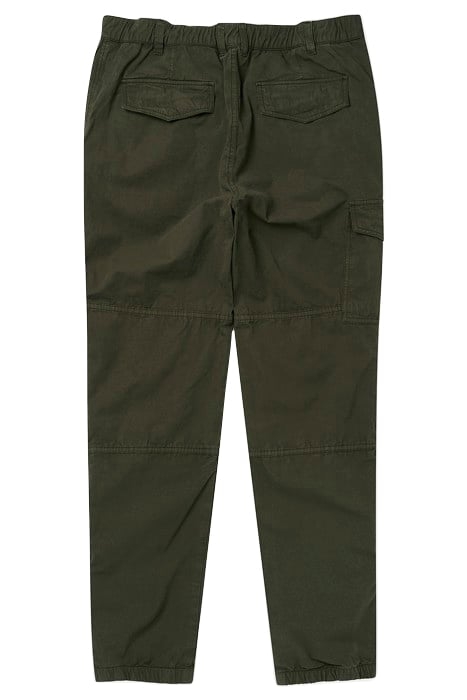 MENS ZIP HEM TROUSER VERY DARK GREEN 2