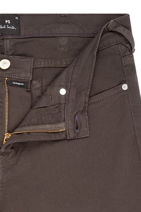 MENS TAPERED FIT JEAN DARK TAUPE 6