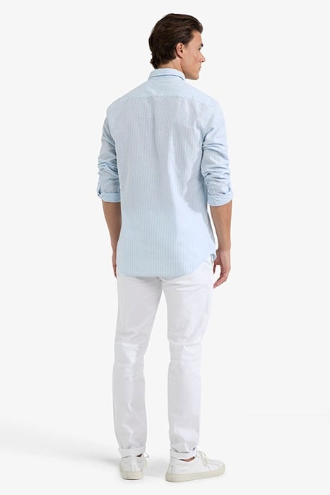 COTTON LINEN STRIPE SHIRT LIGHT BLUE 3