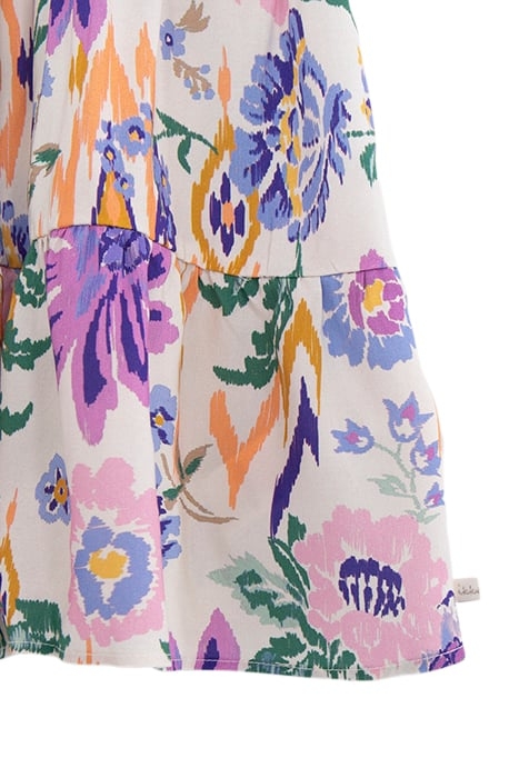 GIRLS’ WHITE LENZING™ ECOVERO™ DRESS, SUMMER FLOWER PRINT 5